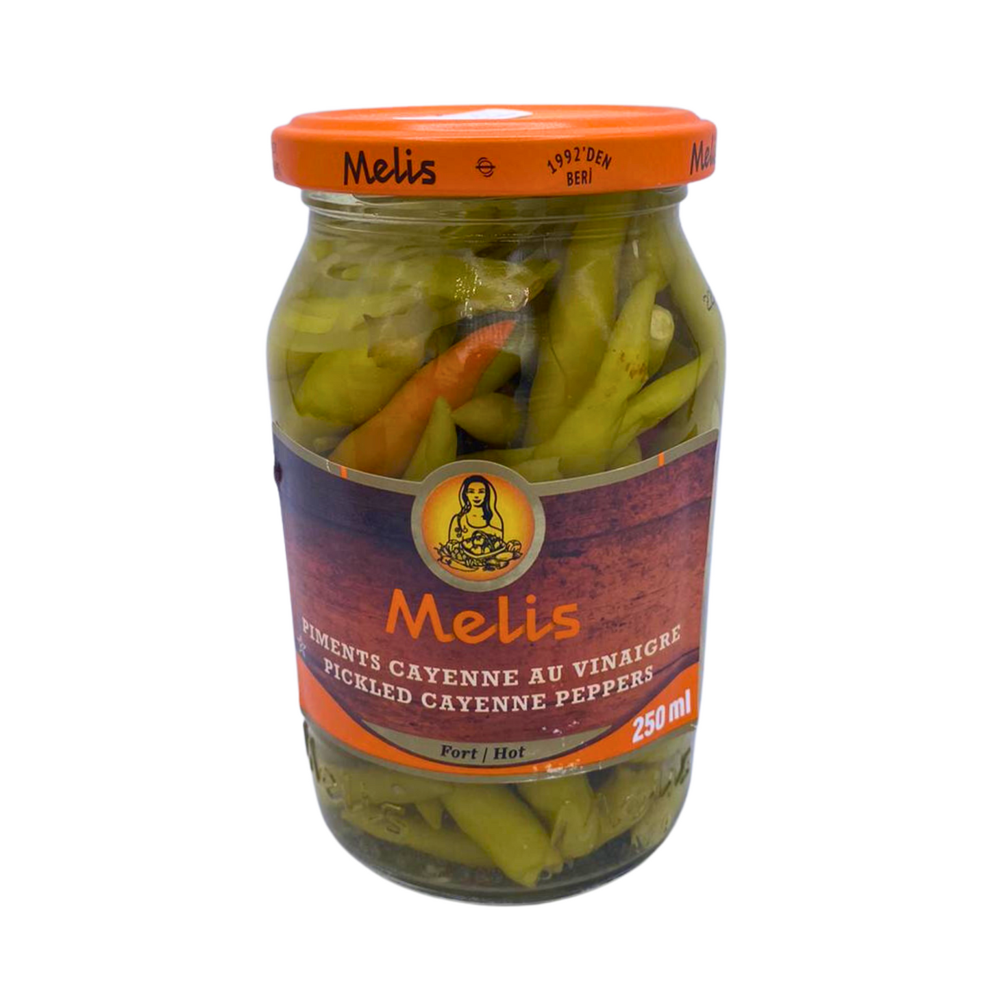 Melis Pickled Hot Cayenne Peppers 250ml