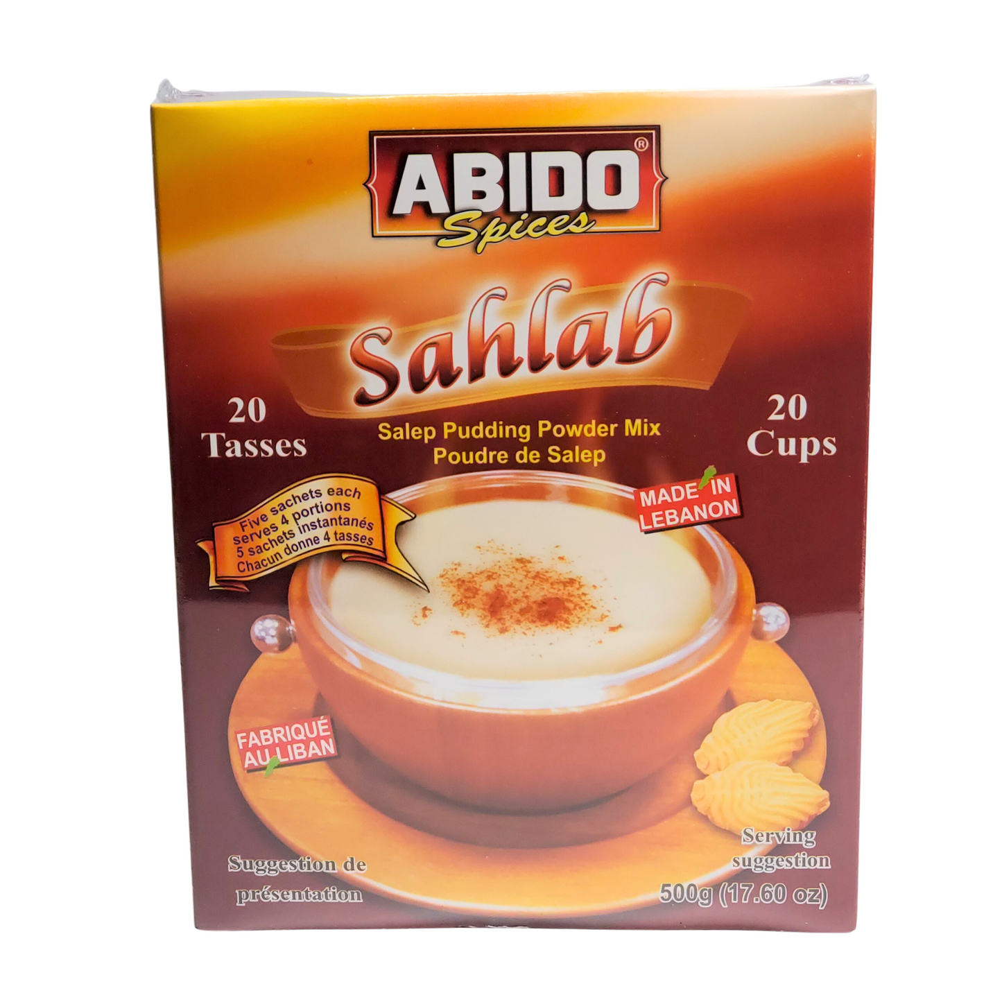 Abido Spices Sahlab Salep Pudding Powder Mix 20 Cups 500g