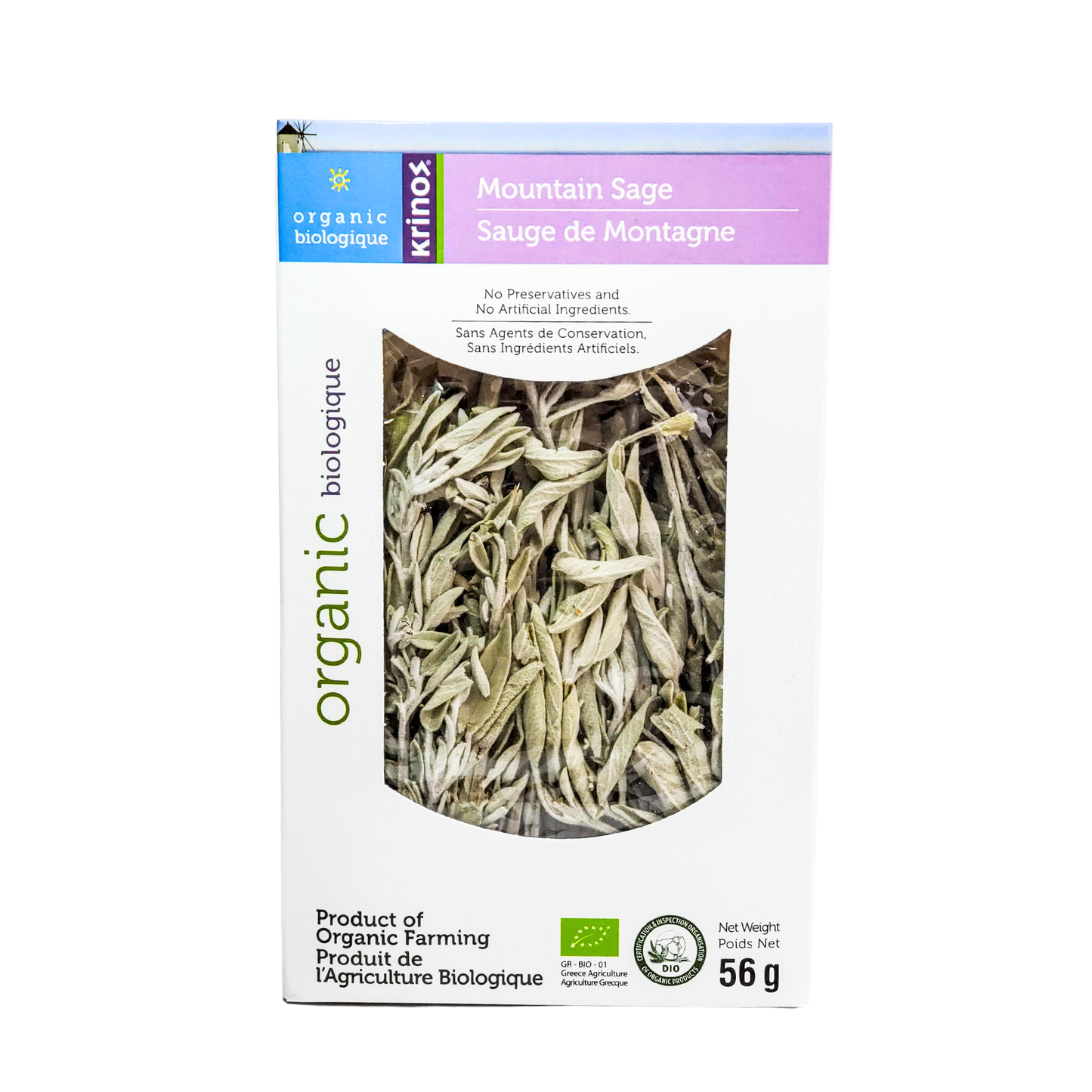 Krinos Organic Greek Mountain Sage 56g