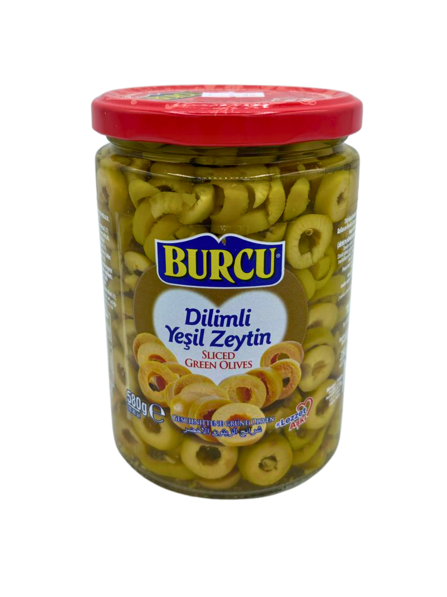 Burcu Sliced Green Olives 580g