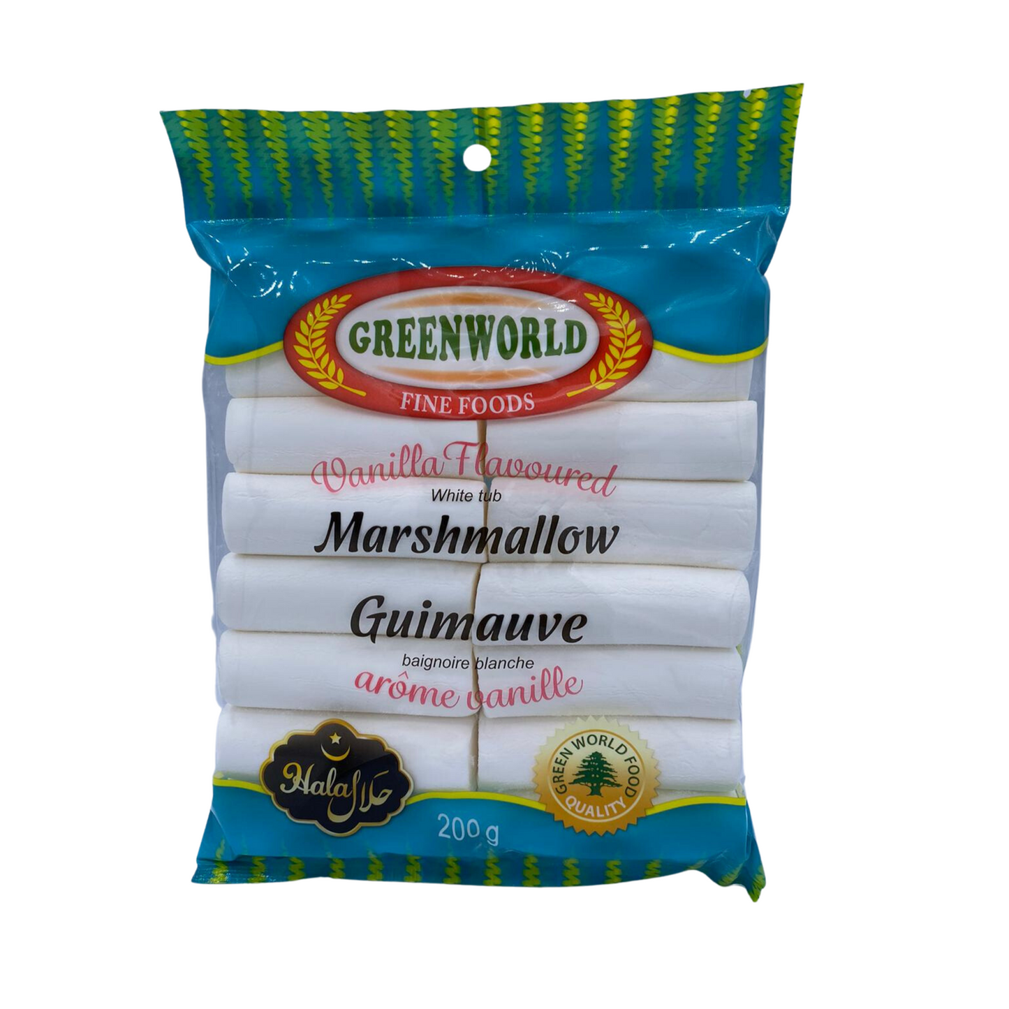 Greenworld Vanilla Flavoured White tub Marshmallow 200g