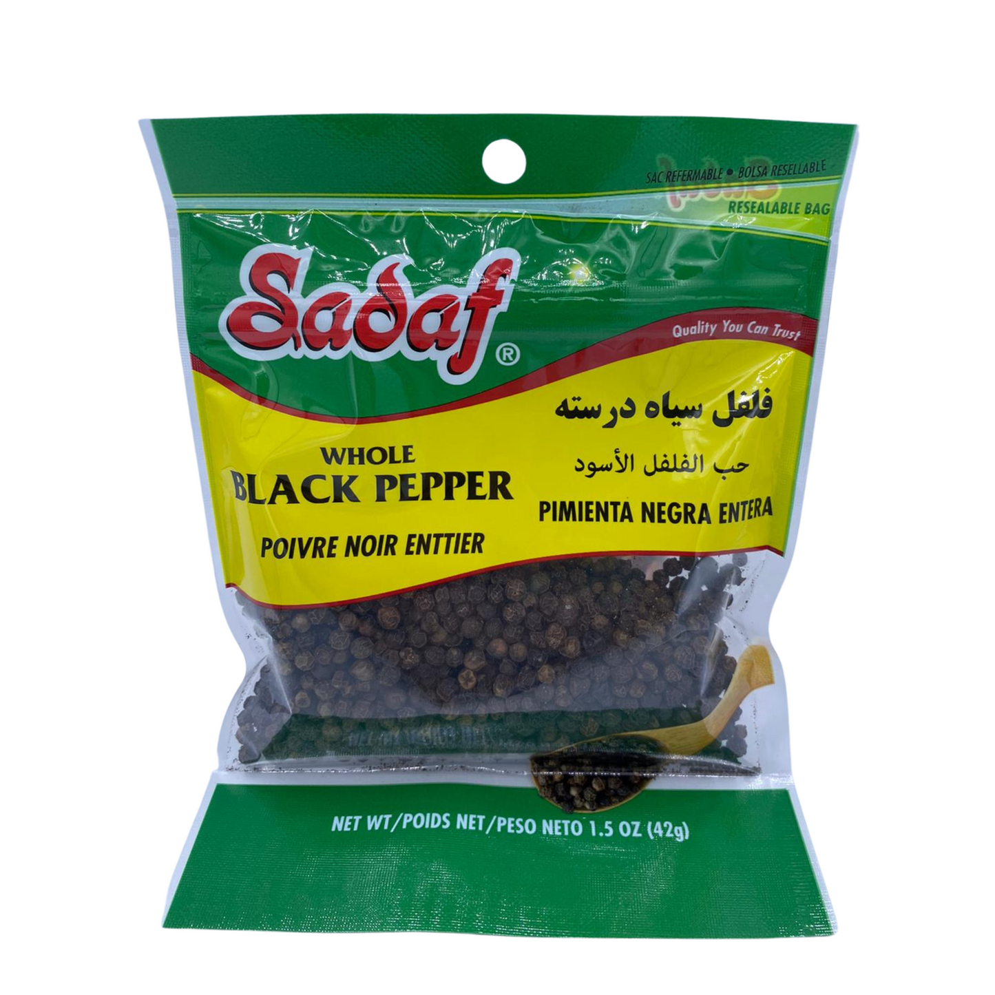 Sadaf Whole Black Pepper 42g