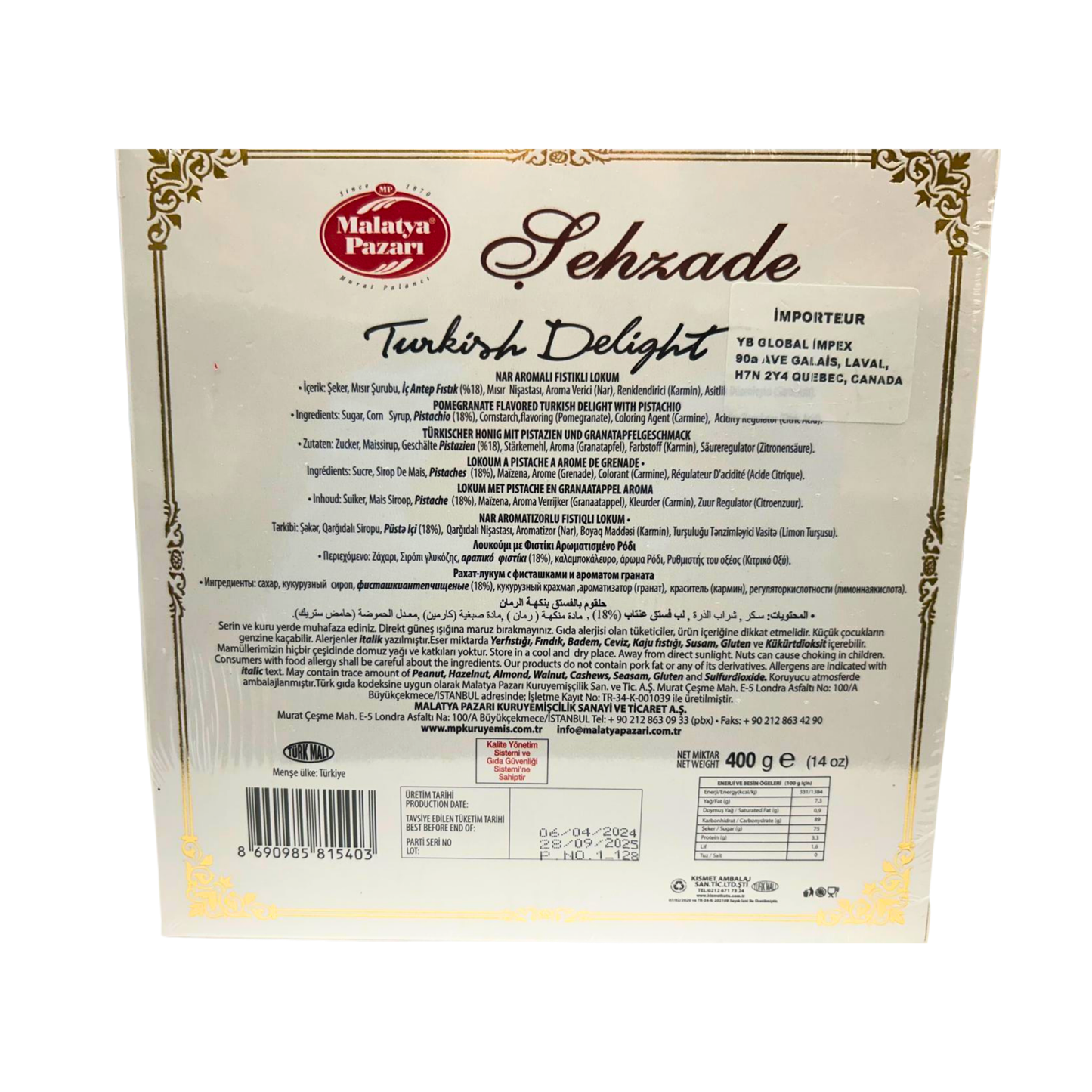 Turkish Delight Sehzade