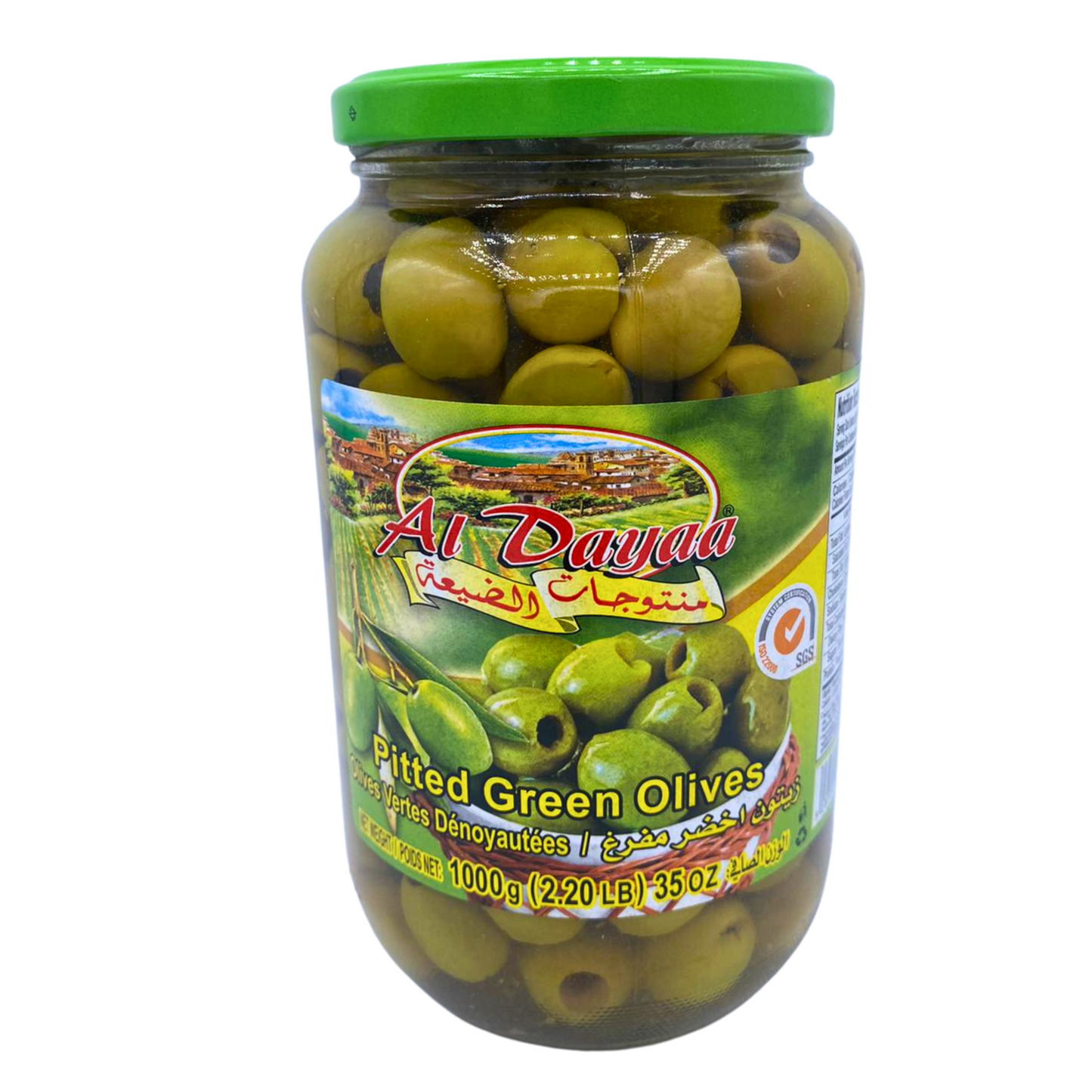 Al Dayaa Pitted Green Olives 1000g