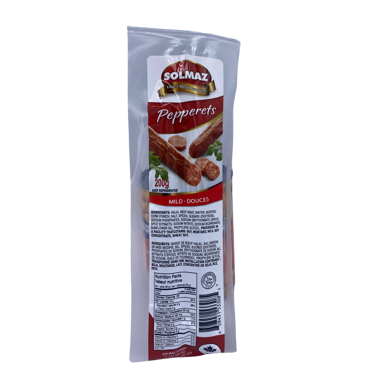 Solmaz Beef Pepperettes Mild 200 Gm