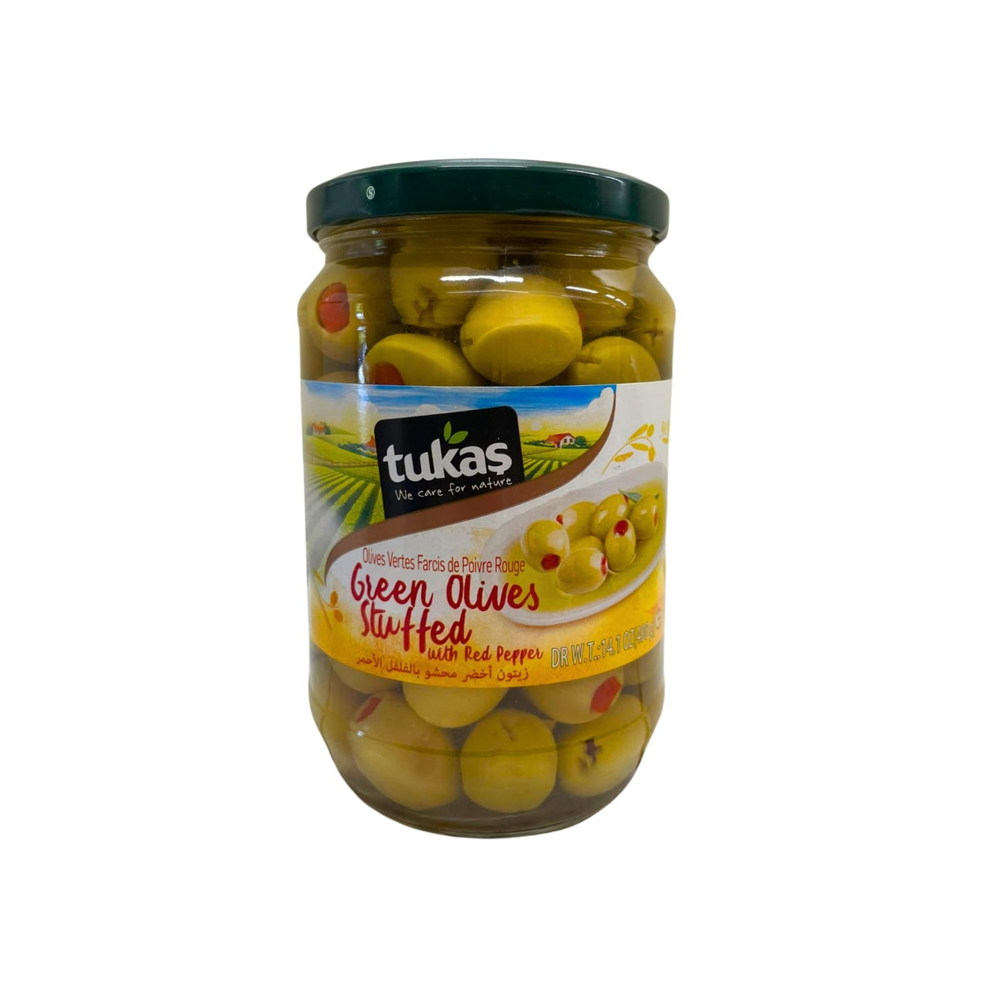 Tukas Stuffed Green Olives 400gm